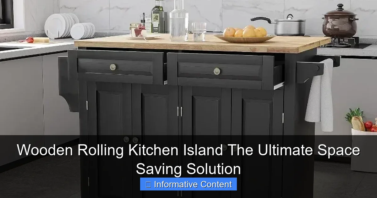 Wooden Rolling Kitchen Island The Ultimate Space Saving Solution