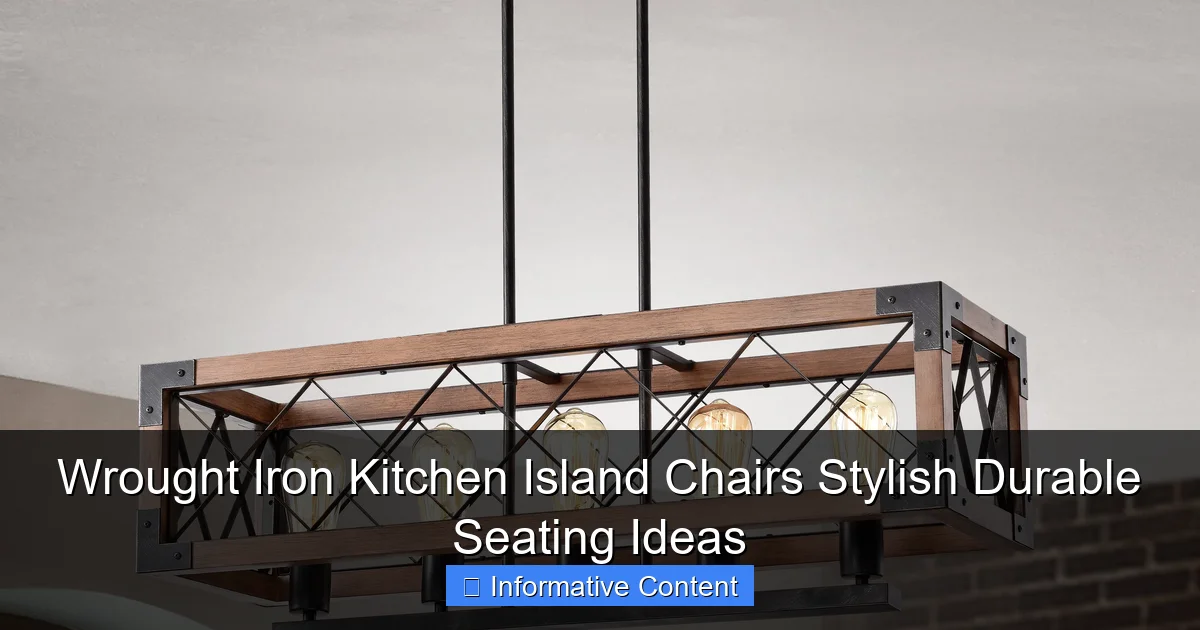 Wrought Iron Kitchen Island Chairs Stylish Durable Seating Ideas
