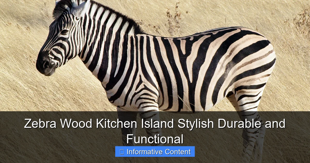 Zebra Wood Kitchen Island Stylish Durable and Functional