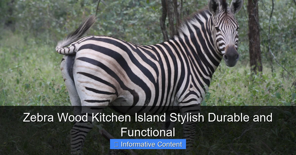 Zebra Wood Kitchen Island Stylish Durable and Functional