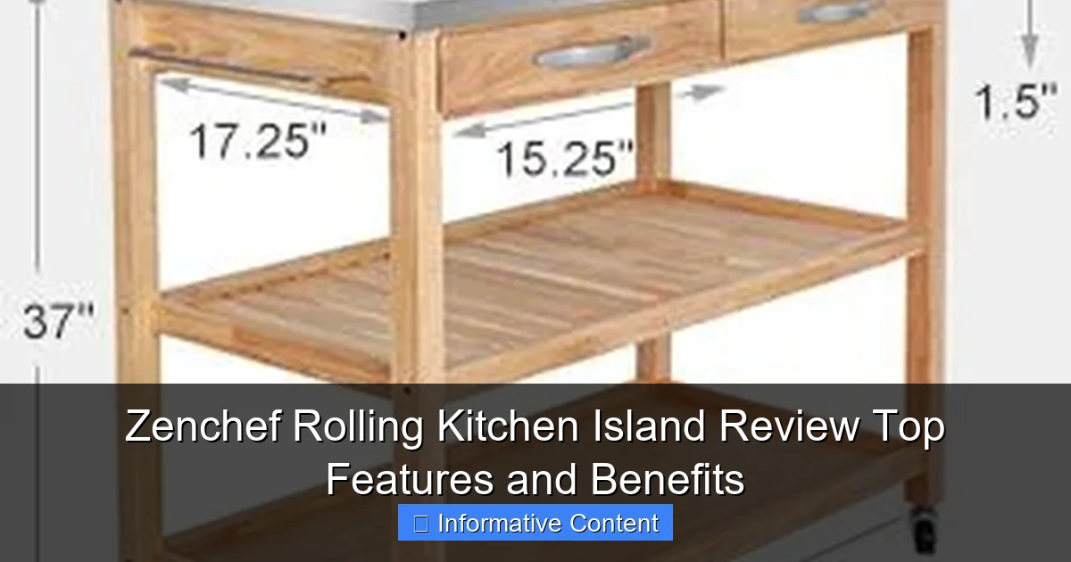 Zenchef Rolling Kitchen Island Review Top Features and Benefits