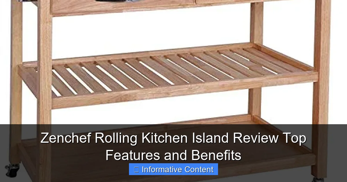 Zenchef Rolling Kitchen Island Review Top Features and Benefits